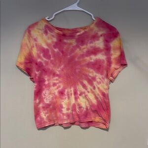 Wild Fable Pink and Orange Crop Tee Relaxed Fit
